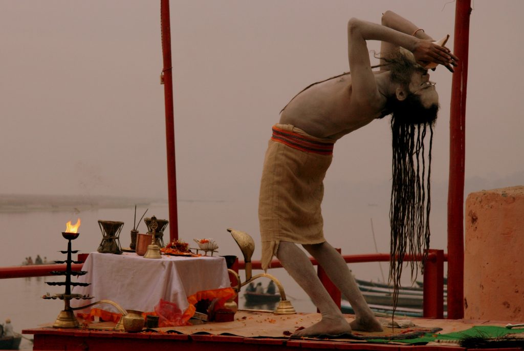 Varanasi Indien Sadhu